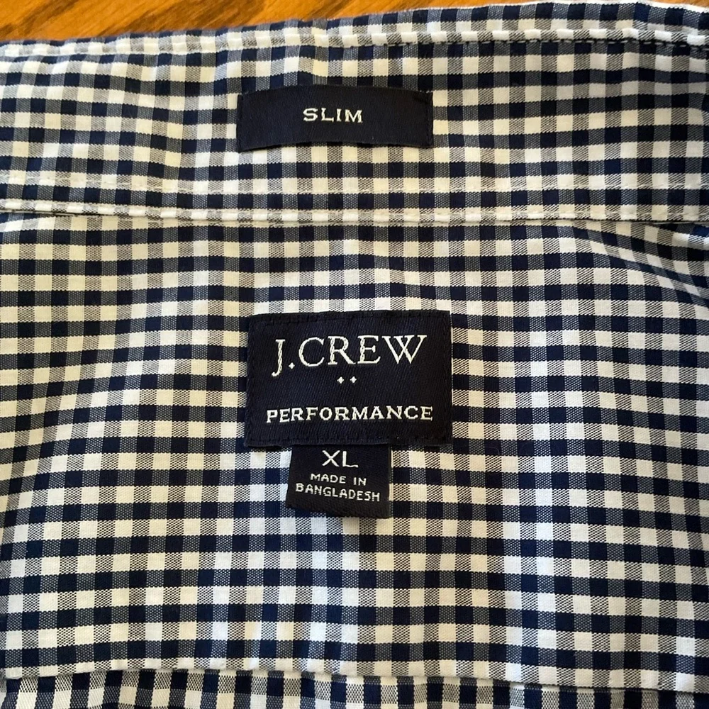 NWOT J. Crew Performance Slim Fit, Short Sleeve Men’s Shirt, Sz XL